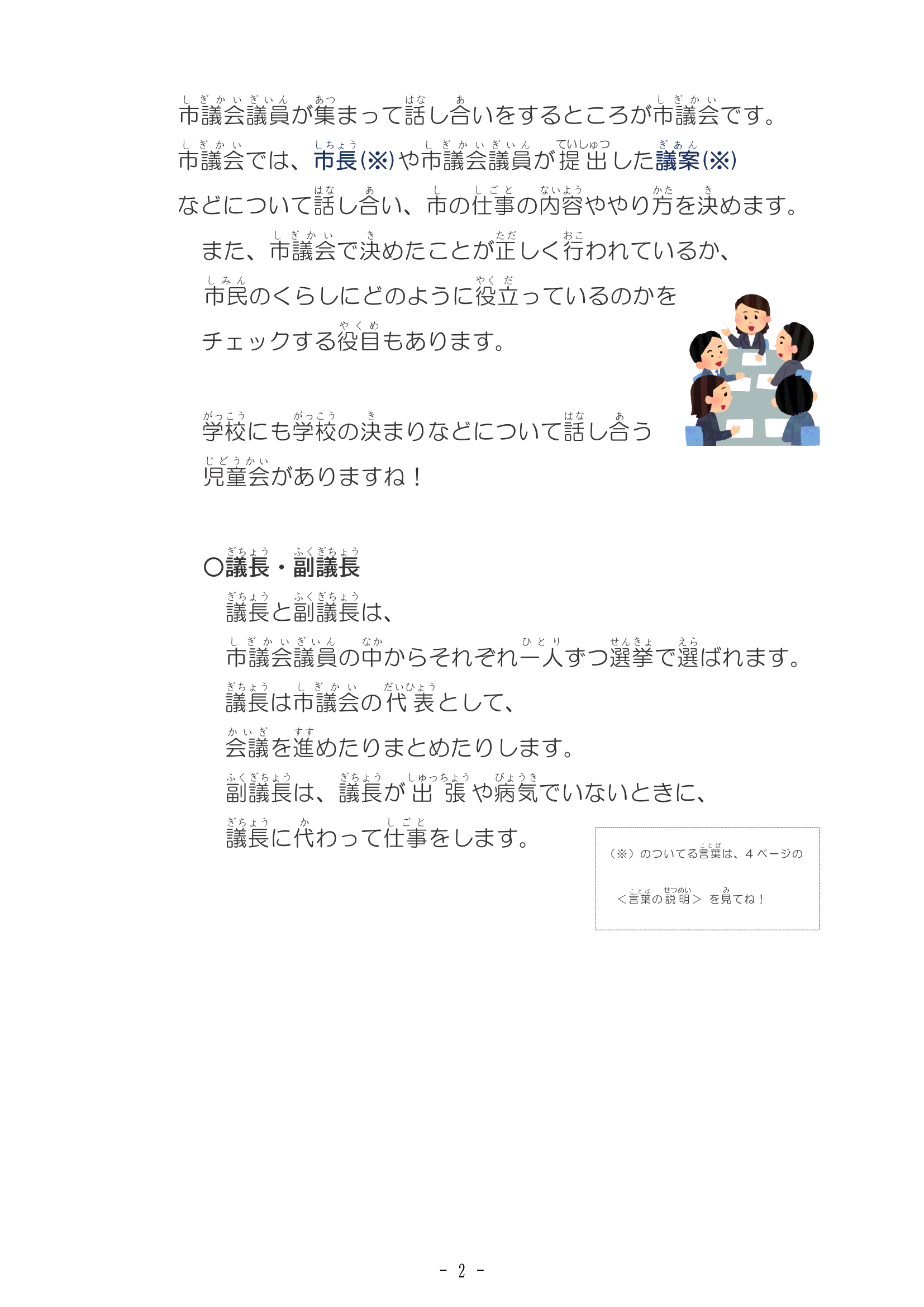 1 市議会ってなあに？？