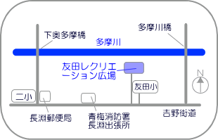 友田レクリエーション広場の地図