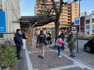 1月17日青梅駅の様子