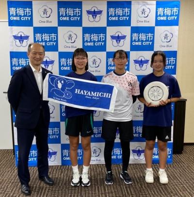 6月3日表敬訪問（WFDF2024世界ジュニアアルティメット選手権大会U20ウィメンの部日本代表選出報告）の写真
