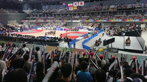 車いすバスケットボール日本代表戦を市内小学生が観戦の画像3