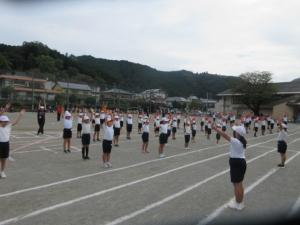 ラジオ体操の様子