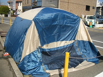 キャンプ用テント（黄・青）の画像3
