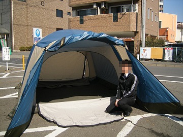 キャンプ用テント（黄・青）の画像4