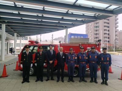 3月25日　消防自動車交付式の写真