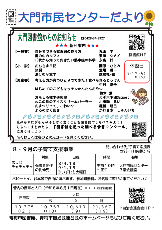 大門市民センターだよりR0808裏面