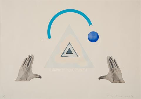 高柳 裕《simultaneous contrast》金属凸版／紙、1977年の画像