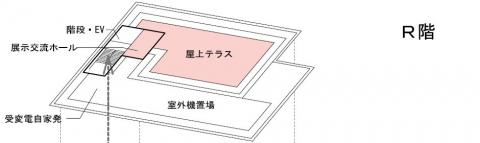 文化交流センターゾーニング図分割（屋上）