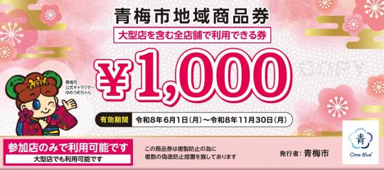 大型店を含む全店舗で利用できる券